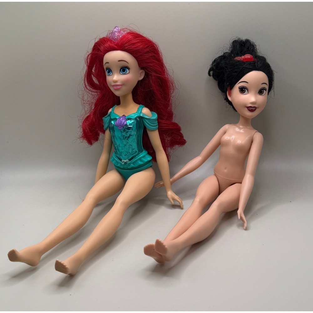 Disney Ariel and Snow White dolls bundle 2015 and 2021